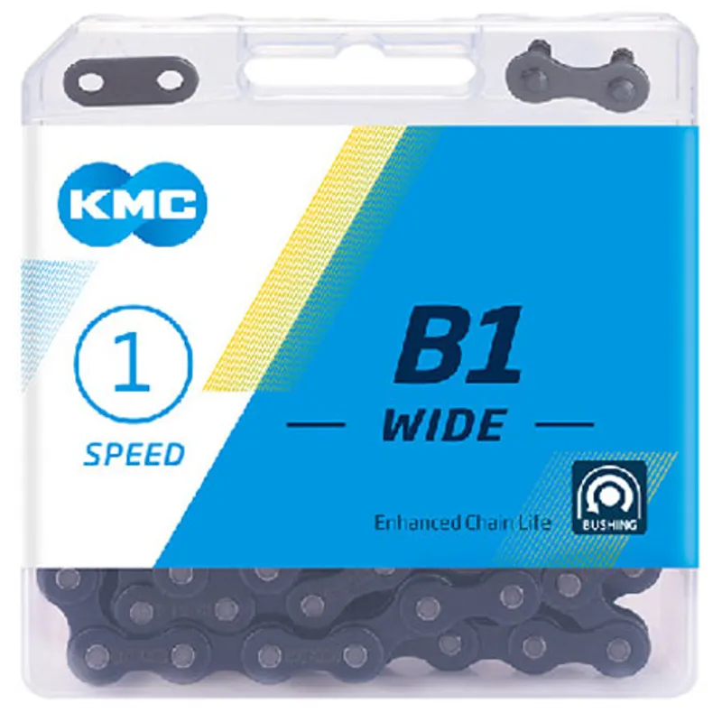 KMC B1 Wide Single Speed Chain - 112 Links - Black-1