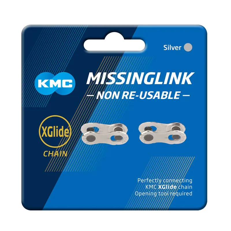 KMC MissingLink X-Glide 9/10/11 Speed Chain Links - Silver-1