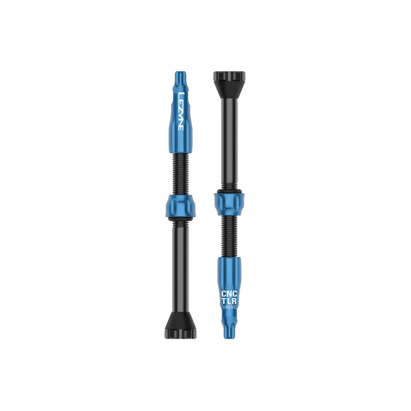 Lezyne CNC Tubeless Valves Pair - Blue - 60mm