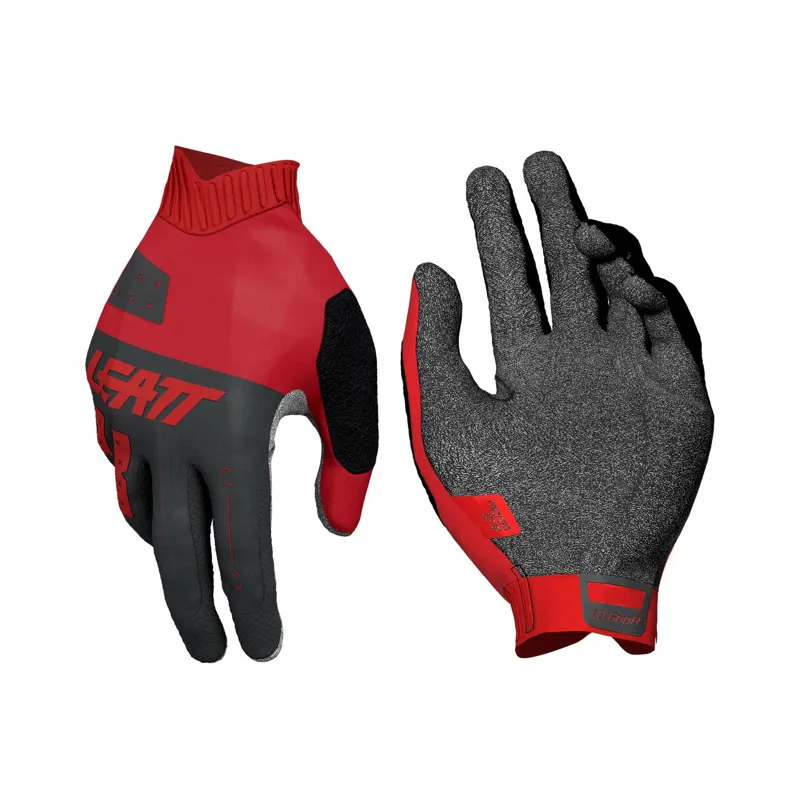 Leatt GripR MTB 1.0 Junior Long Finger Gloves - Red