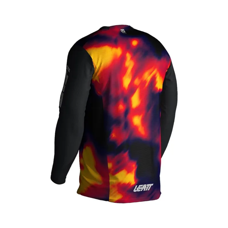 Leatt Gravity 4.0 Junior Long Sleeve MTB Jersey - Heatmap Red-1