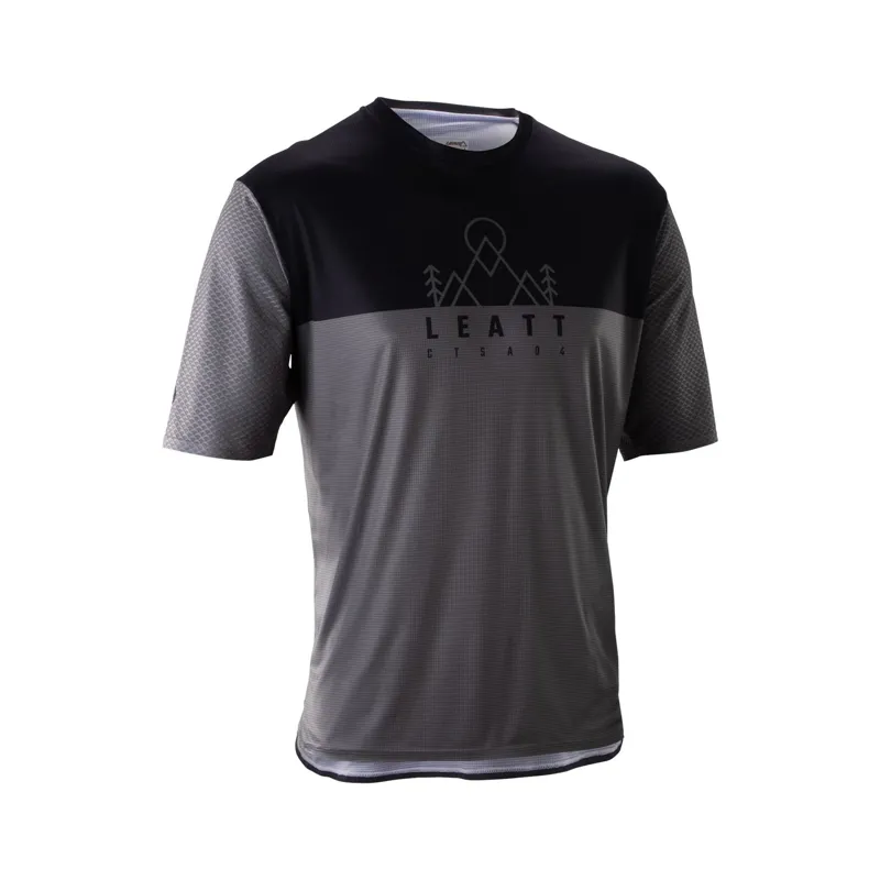 Leatt Trail 3.0 Men's Short Sleeve Jersey - Ghost Black