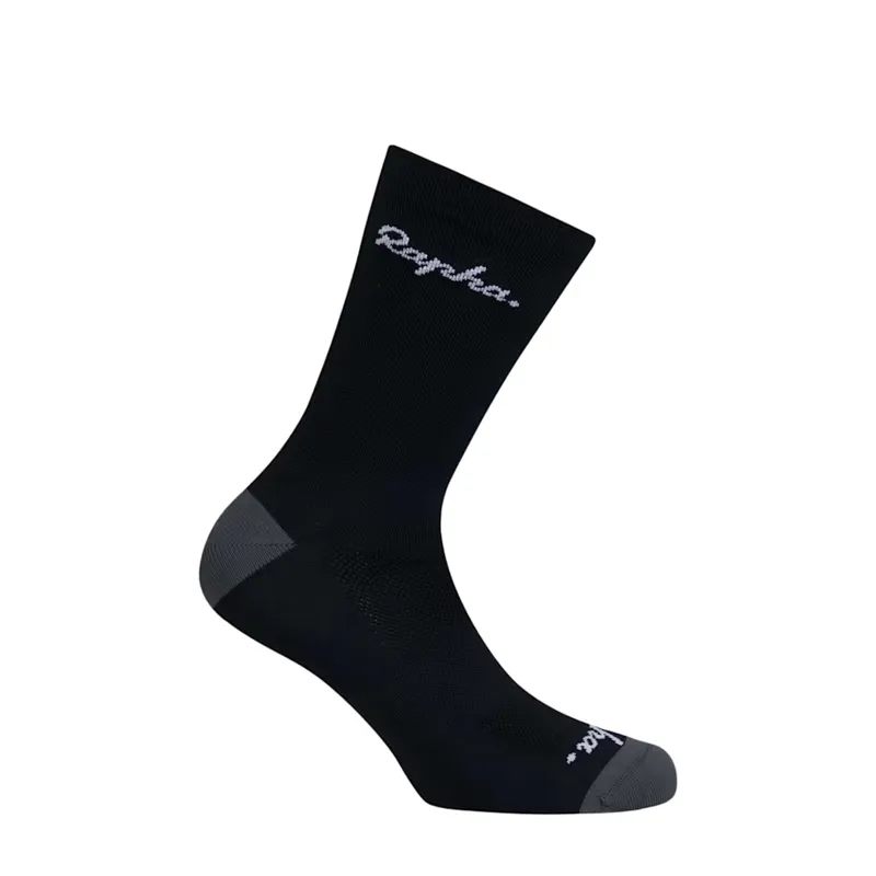 Rapha Logo Cycling Socks - Black/Dark Grey