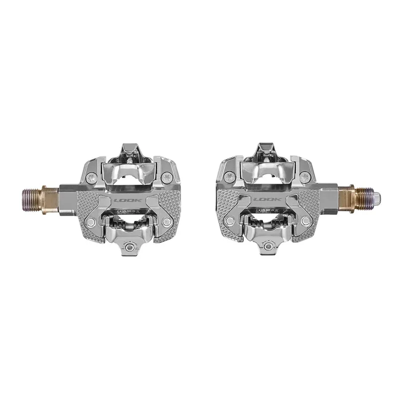 Look X-Track Single Sided Powermeter Pedals - Silver