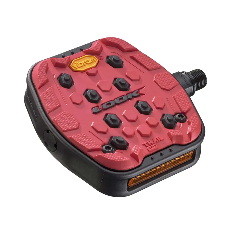 Look Trail Grip Flat Pedal - Red-1