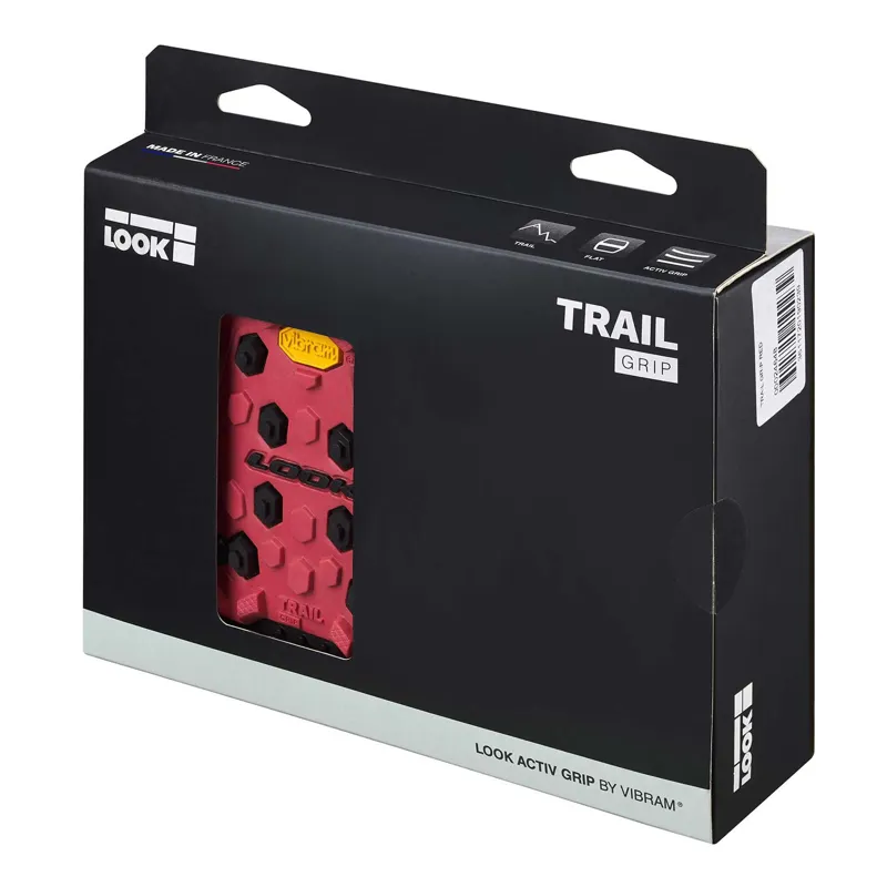 Look Trail Grip Flat Pedal - Red-2