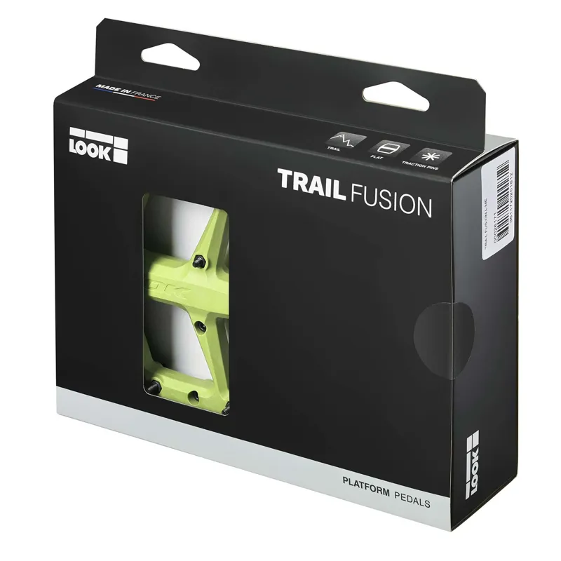 Look Trail Fusion Flat MTB Pedals - Lime-2