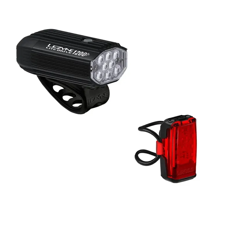 Lezyne Lite Drive 1200+/KTV Drive Pro+ USB Light Set - Black