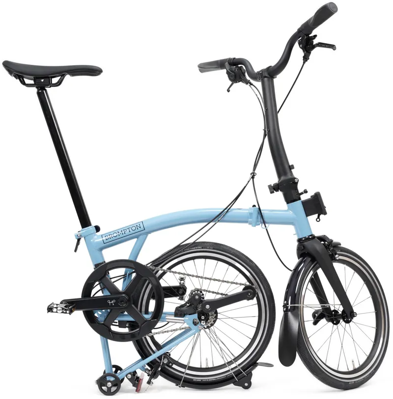 Brompton P line V2 12 Speed Mid Bar 2026 Folding Bike - Cloud Metallic-1