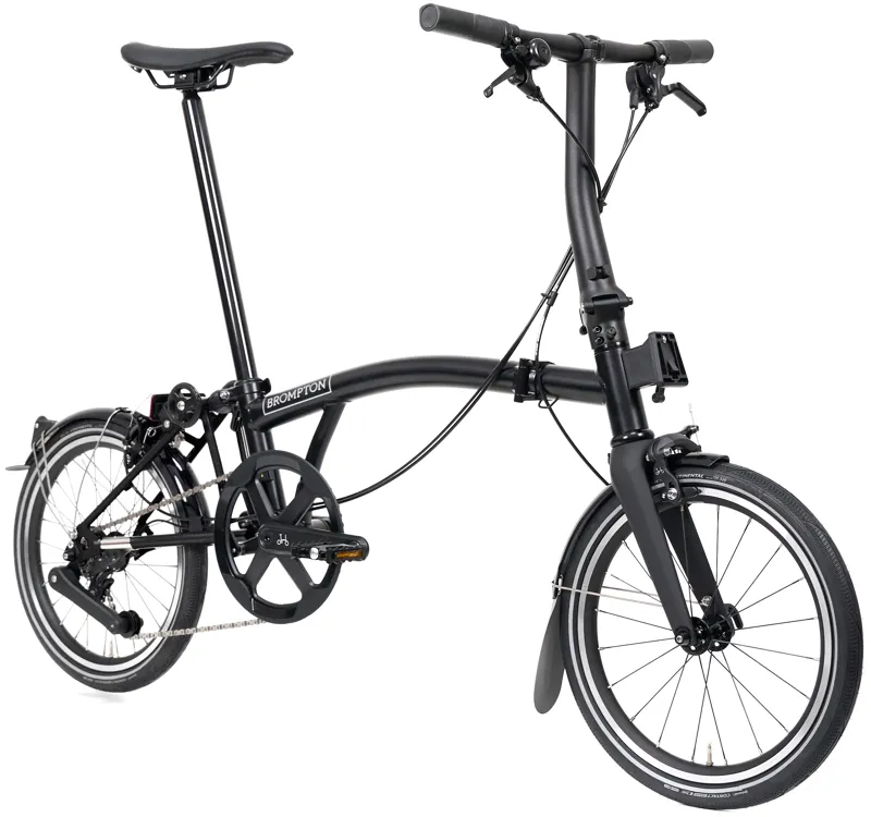 Brompton P line V2 12 Speed Low Bar 2026 Folding Bike - Matt Black-1