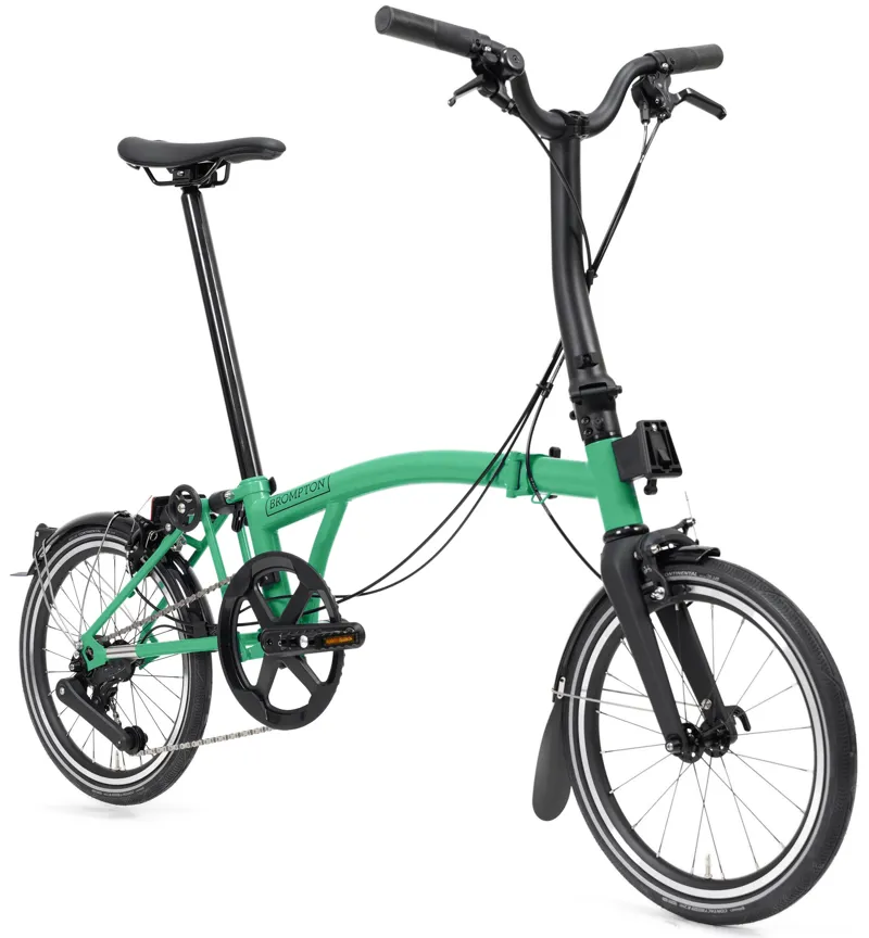 Brompton P line V2 12 Speed Mid Bar 2026 Folding Bike - Palm Green-2