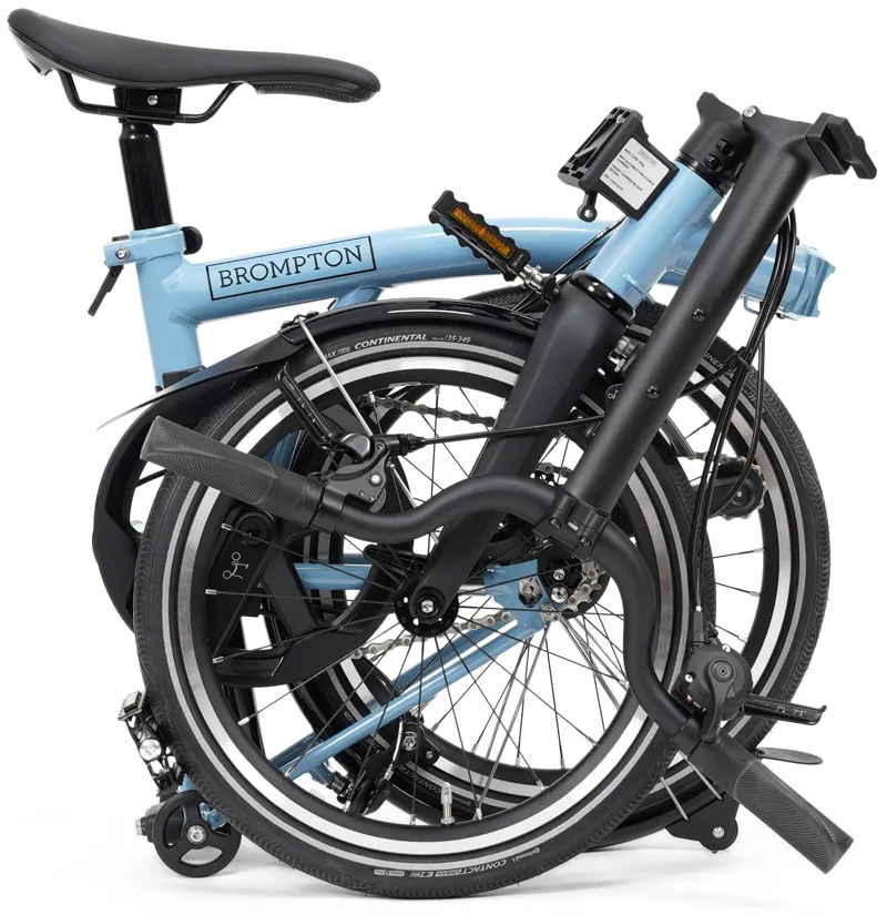 Brompton P line V2 12 Speed Mid Bar 2026 Folding Bike - Cloud Metallic-3