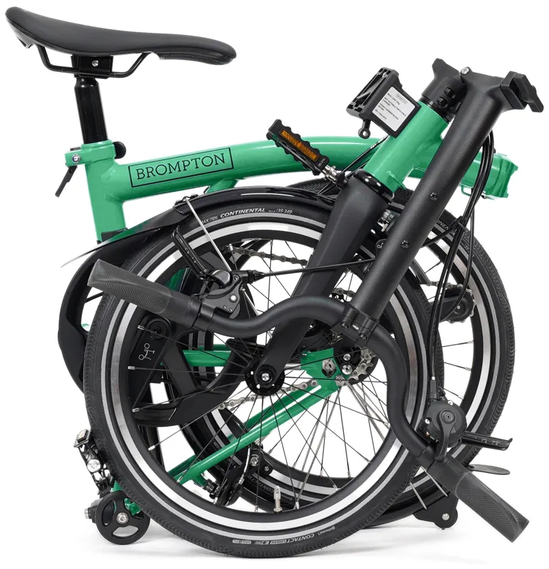 Brompton P line V2 12 Speed Mid Bar 2026 Folding Bike - Palm Green-3