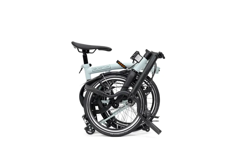 Brompton P Line 4-speed Mid Bar 2027 Folding Bike - Lunar Ice Metallic-3