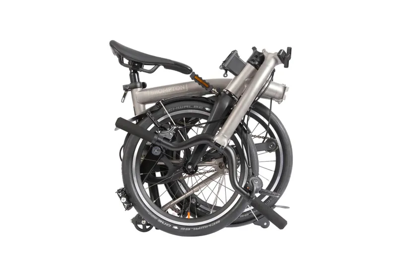 Brompton T Line 12 Speed Mid Bar 2026 Folding Bike - Blasted Titanium-2