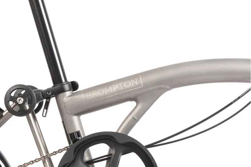Brompton T Line 12 Speed Mid Bar 2026 Folding Bike - Blasted Titanium-5