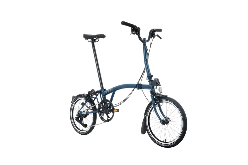 Brompton M12L C Line 12 Speed 2025 Folding Bike - Ocean Blue-1