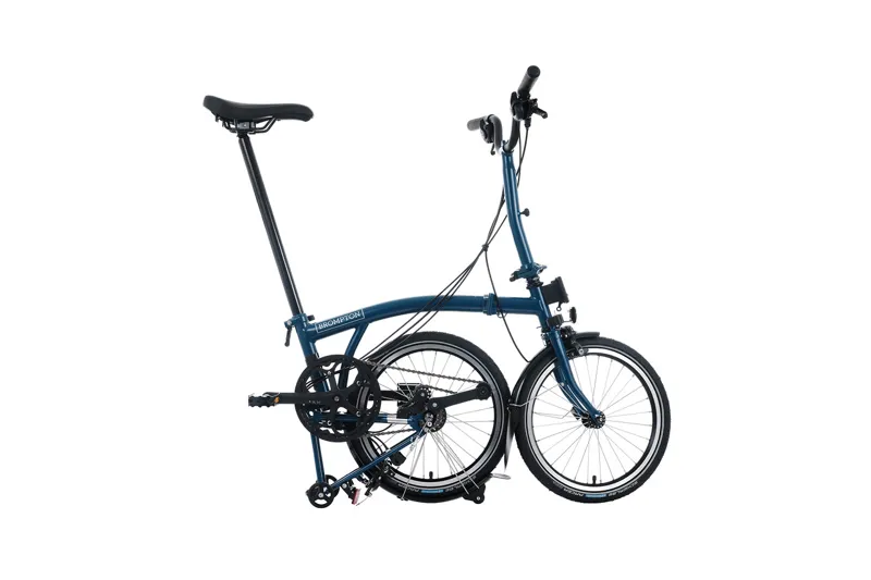 Brompton M12L C Line 12 Speed 2025 Folding Bike - Ocean Blue-2