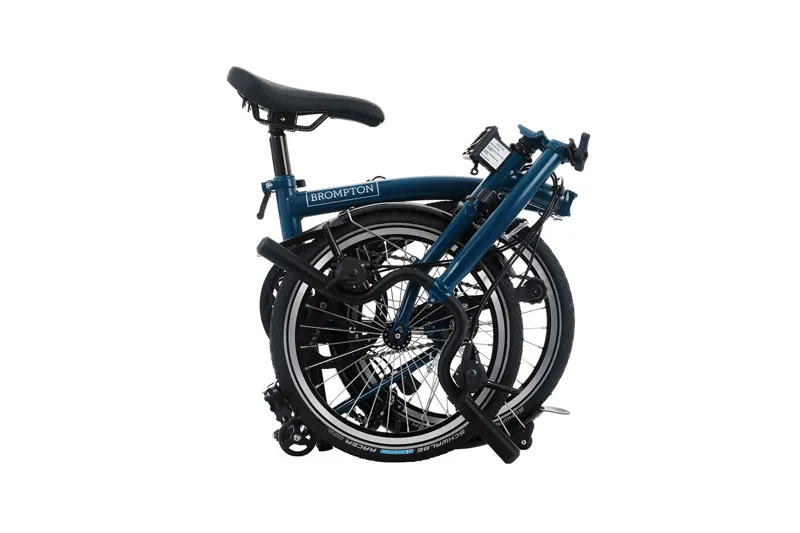 Brompton M12L C Line 12 Speed 2025 Folding Bike - Ocean Blue-3