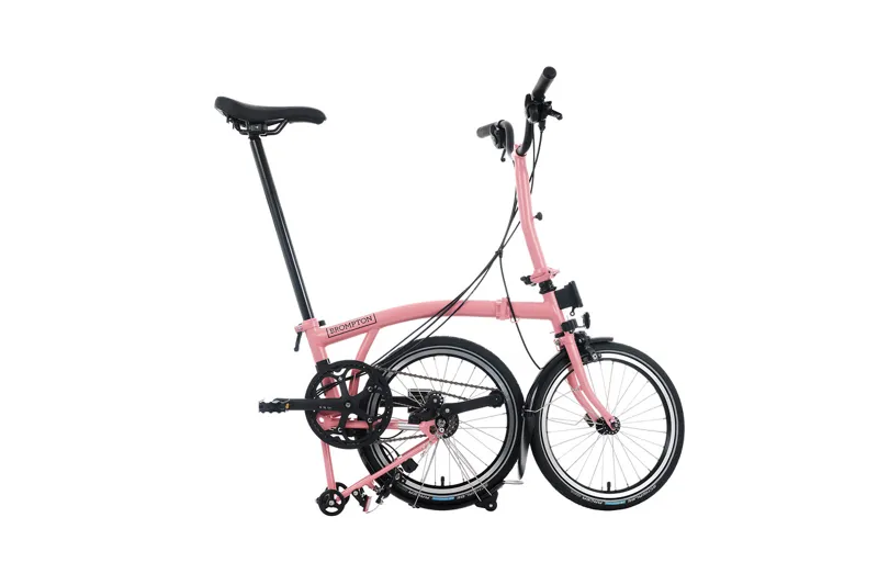 Brompton M12L C Line 12 Speed 2025 Folding Bike - Flamingo Pink-2
