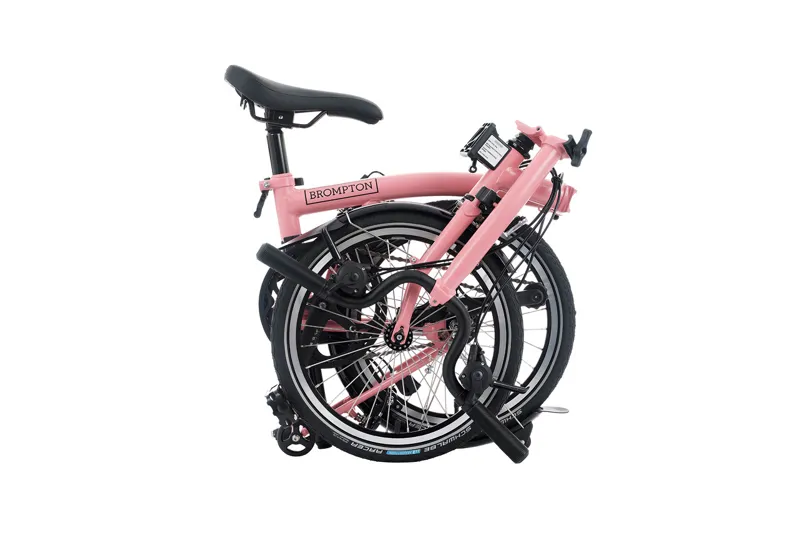 Brompton M12L C Line 12 Speed 2025 Folding Bike - Flamingo Pink-3