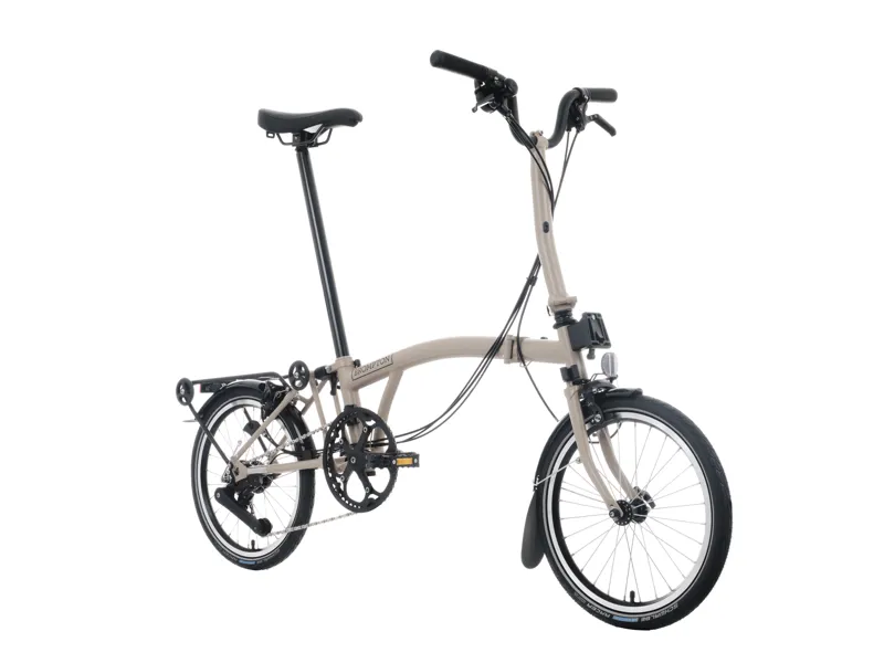 Brompton M12L C Line 12 Speed 2025 Folding Bike - Dune Sand-1