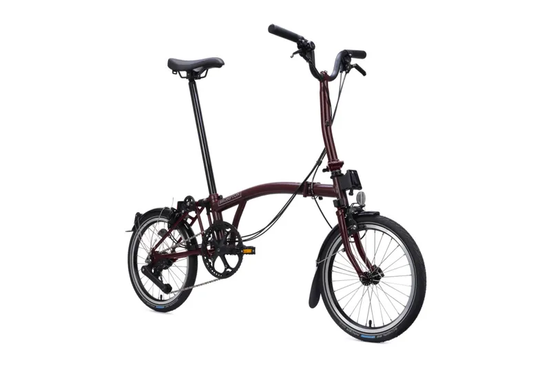 Brompton M12L C Line 12 Speed 2026 Folding Bike - Red Plum-1