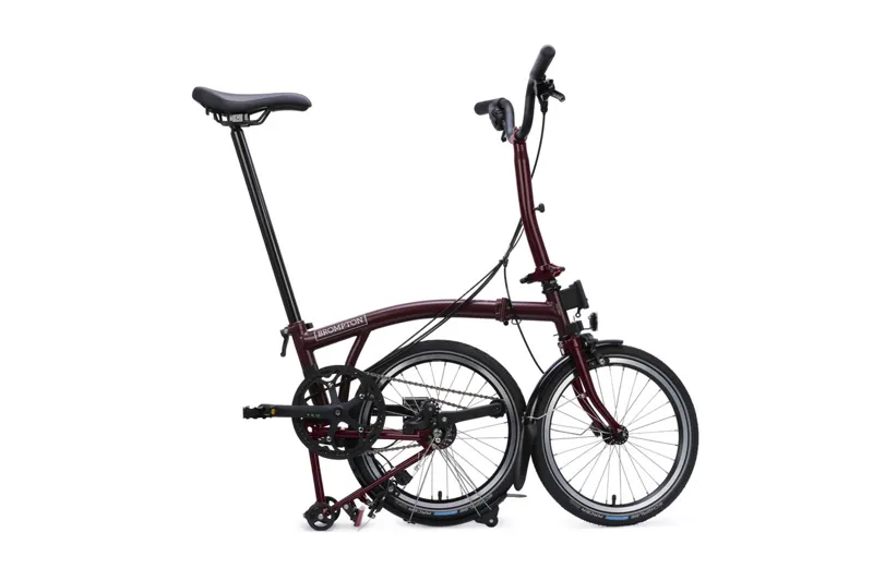 Brompton M12L C Line 12 Speed 2026 Folding Bike - Red Plum-2