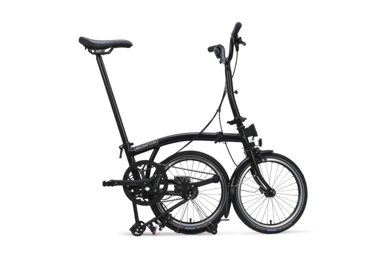 Brompton C Line 4 Speed Mid Bar 2026 Folding Bike - Matt Black-2