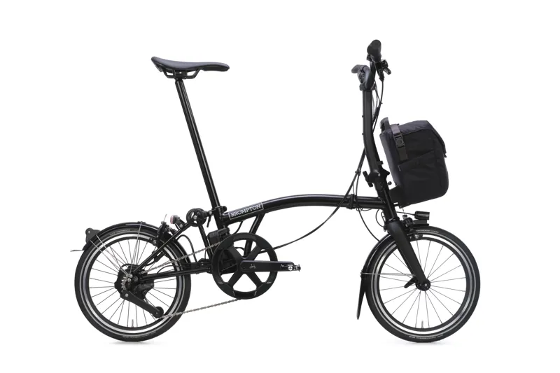Brompton P Line 4 Speed Mid Bar 2026 Electric Folding Bike - Matt Black