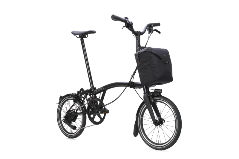 Brompton P Line 4 Speed Mid Bar 2026 Electric Folding Bike - Matt Black-1