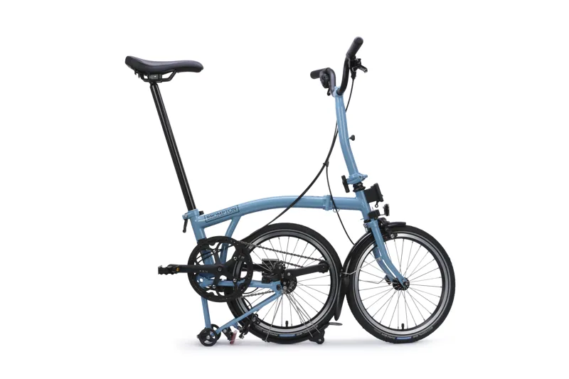 Brompton C Line 4 Speed Mid Bar 2026 Folding Bike - Cloud Metallic-2