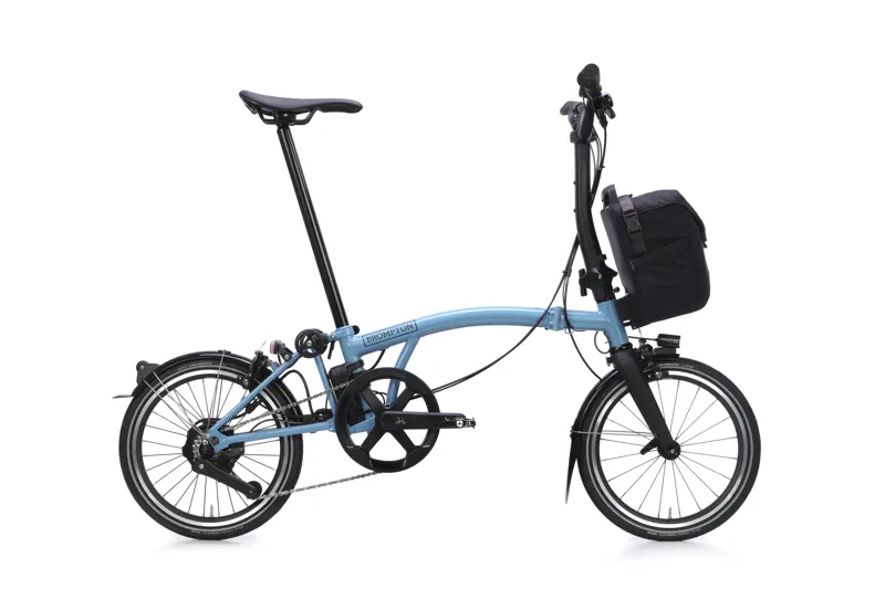 Brompton P Line 4 Speed Mid Bar 2026 Electric Folding Bike - Cloud Metallic