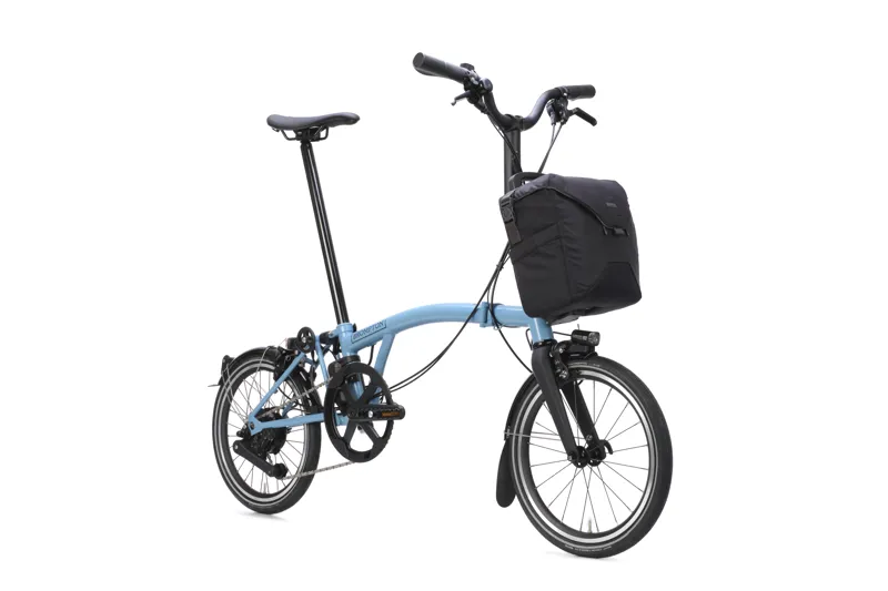 Brompton P Line 4 Speed Mid Bar 2026 Electric Folding Bike - Cloud Metallic-1