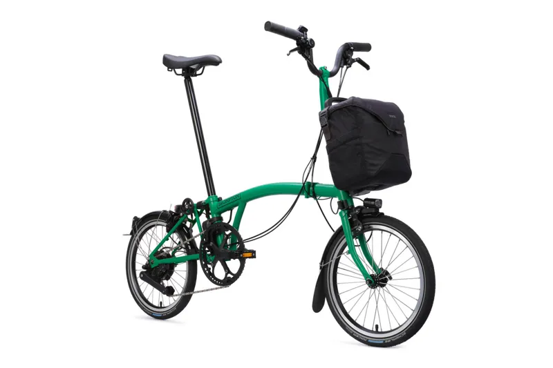 Brompton M4L C Line 4 Speed 2026 Electric Folding Bike - Palm Green-1