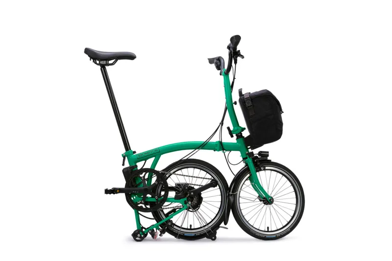 Brompton M4L C Line 4 Speed 2026 Electric Folding Bike - Palm Green-2