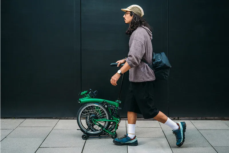 Brompton M4L C Line 4 Speed 2026 Electric Folding Bike - Palm Green-6