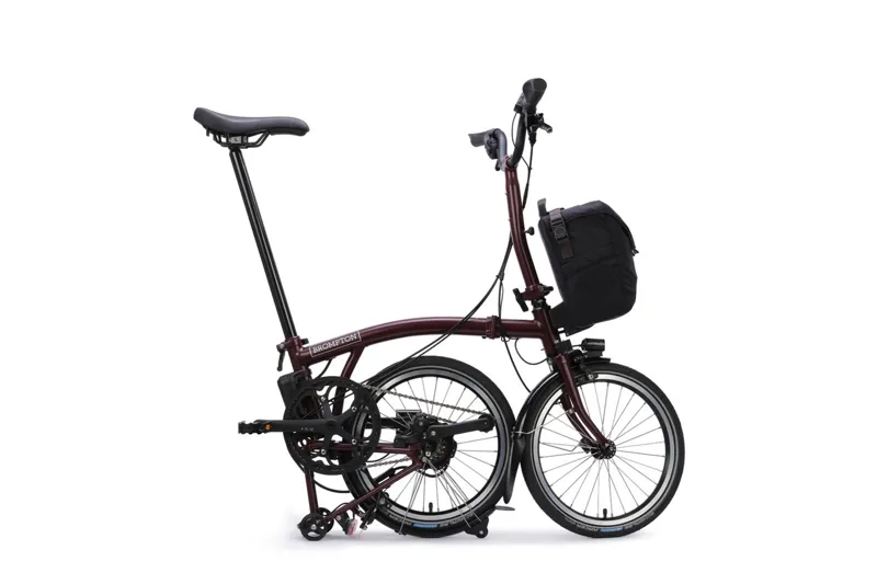 Brompton M4L C Line 4 Speed 2026 Electric Folding Bike - Red Plum-2