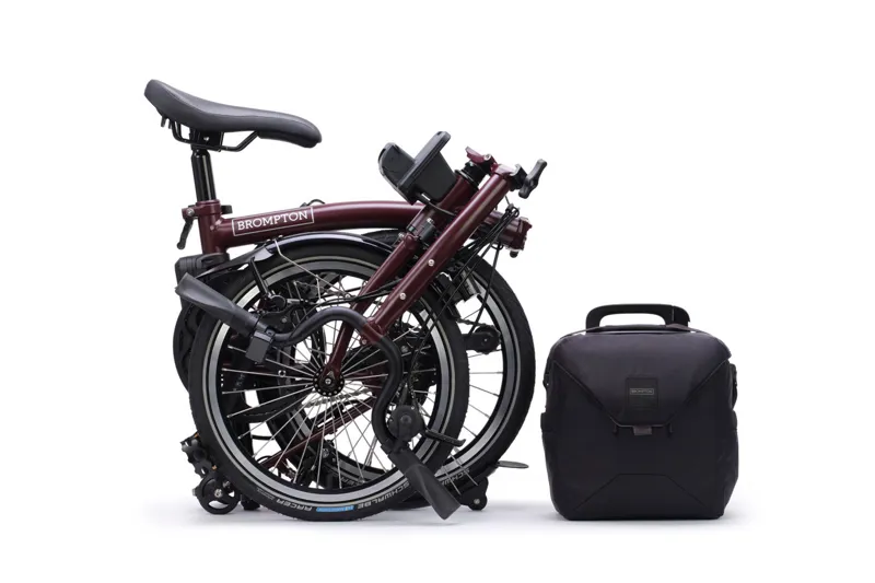 Brompton M4L C Line 4 Speed 2026 Electric Folding Bike - Red Plum-3