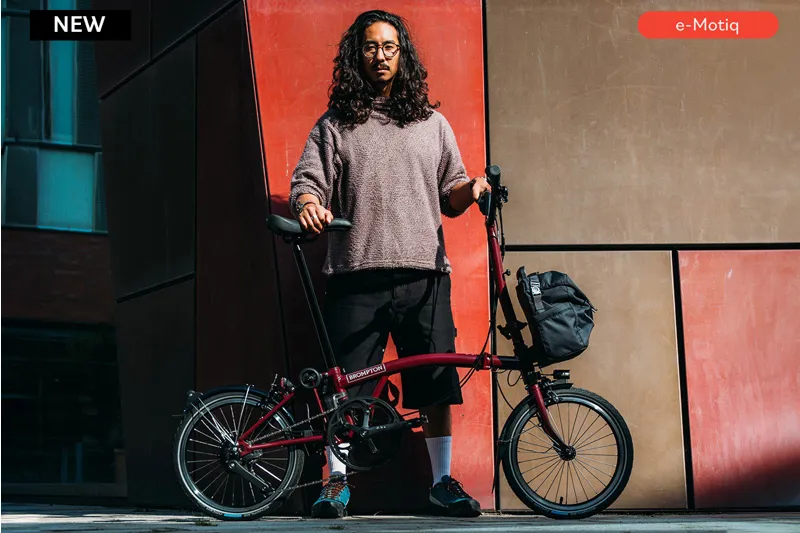 Brompton M4L C Line 4 Speed 2026 Electric Folding Bike - Red Plum-5