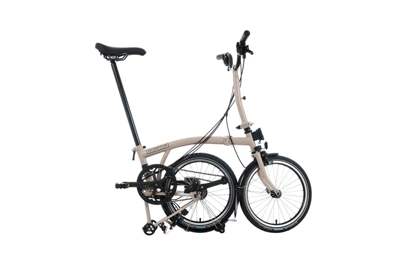 Brompton C Line 4 Speed Mid Bar 2026 Folding Bike - Dune Sand-2
