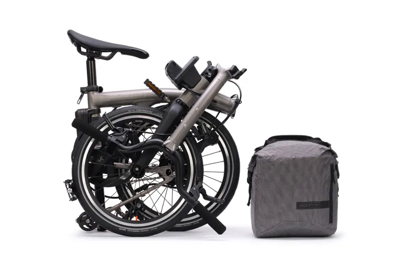 Brompton T Line 4 Speed e-Motiq Mid Bar 2026 Electric Folding Bike - Titanium-3