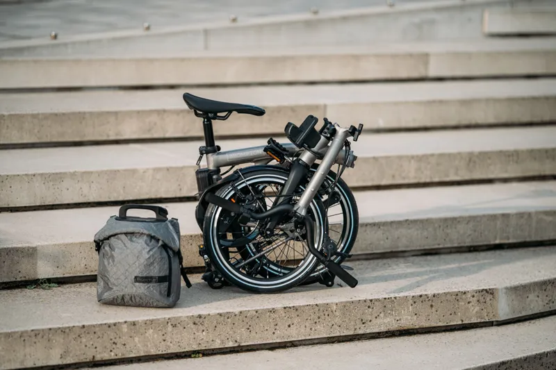 Brompton T Line 4 Speed e-Motiq Mid Bar 2026 Electric Folding Bike - Titanium-6