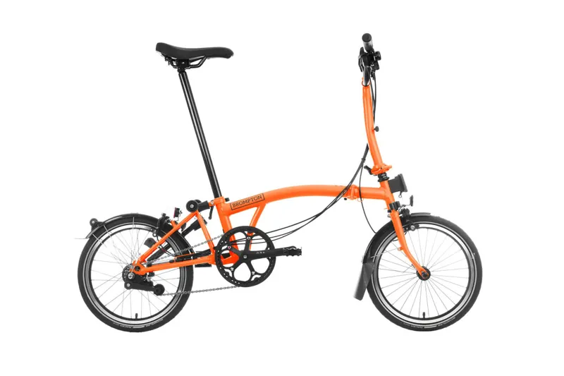 Brompton M6L Mid Bar C Line Explore 2025 Folding Bike - Sunset Orange