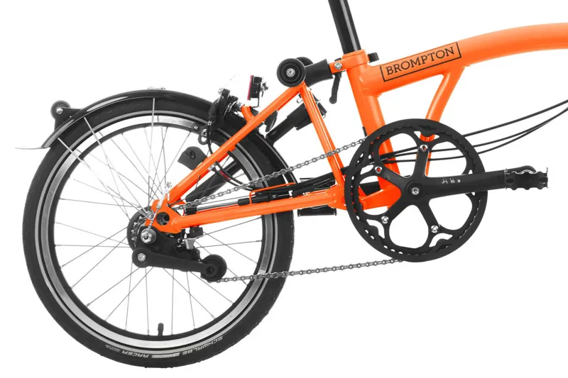 Brompton M6L Mid Bar C Line Explore 2025 Folding Bike - Sunset Orange-4