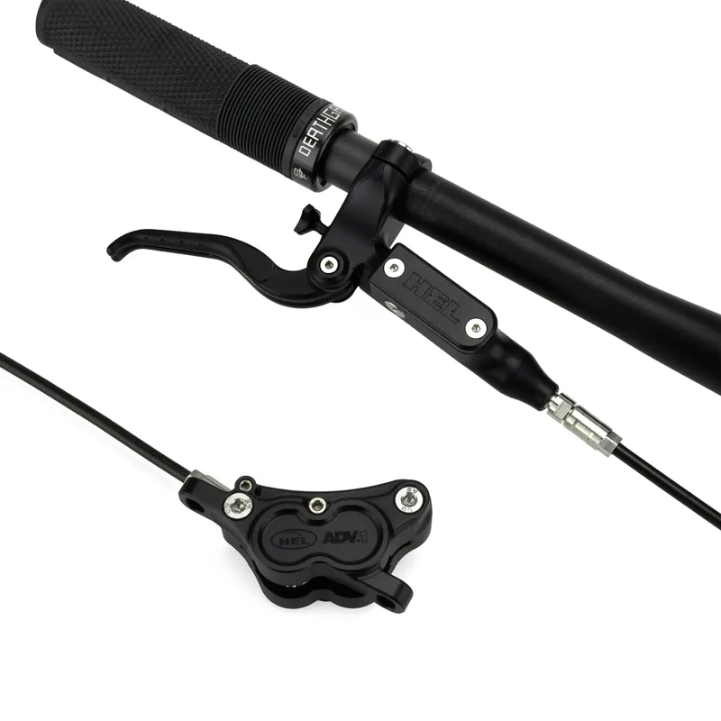 HEL Advocate 4-Piston Hydraulic Disc Brake System - Stealth Black/Carbon