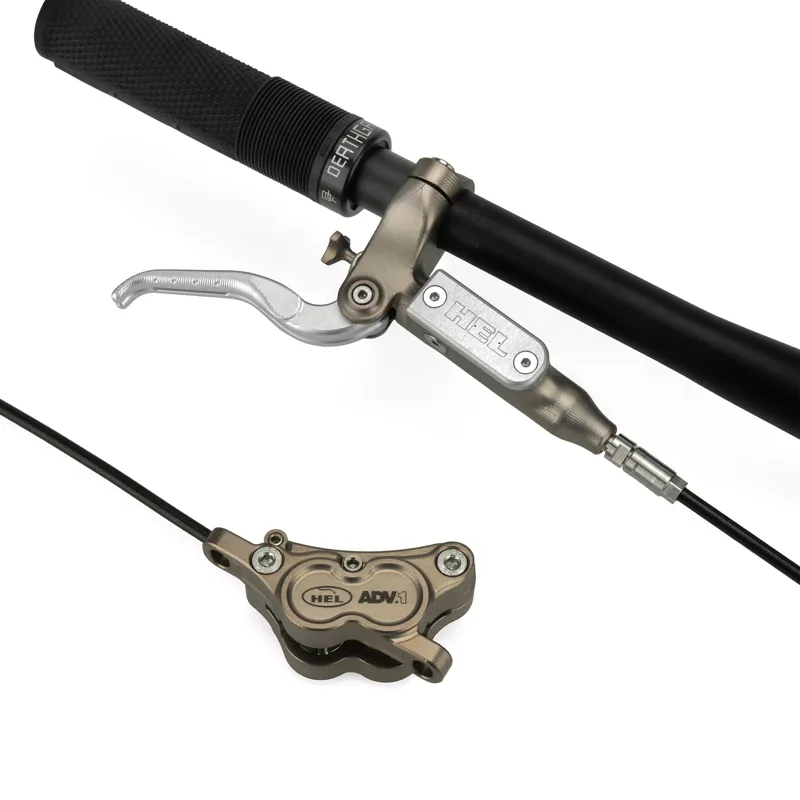 HEL Advocate 4-Piston Hydraulic Disc Brake System - Bronze/Silver/Carbon
