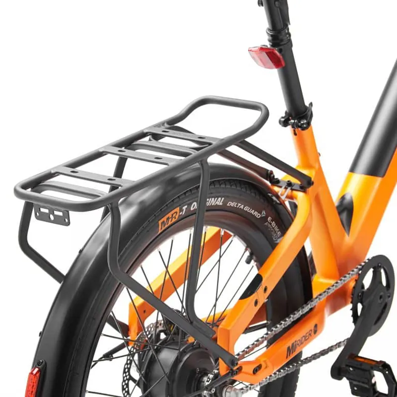 Mirider 24 Compact Electric Hybrid Bike - Ember Orange-10