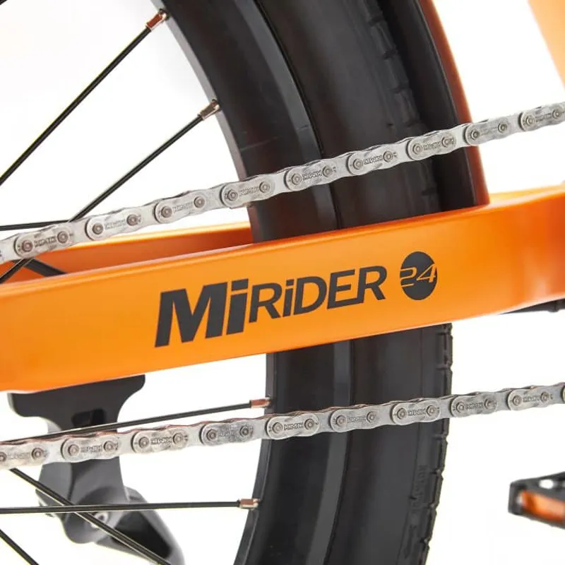Mirider 24 Compact Electric Hybrid Bike - Ember Orange-1