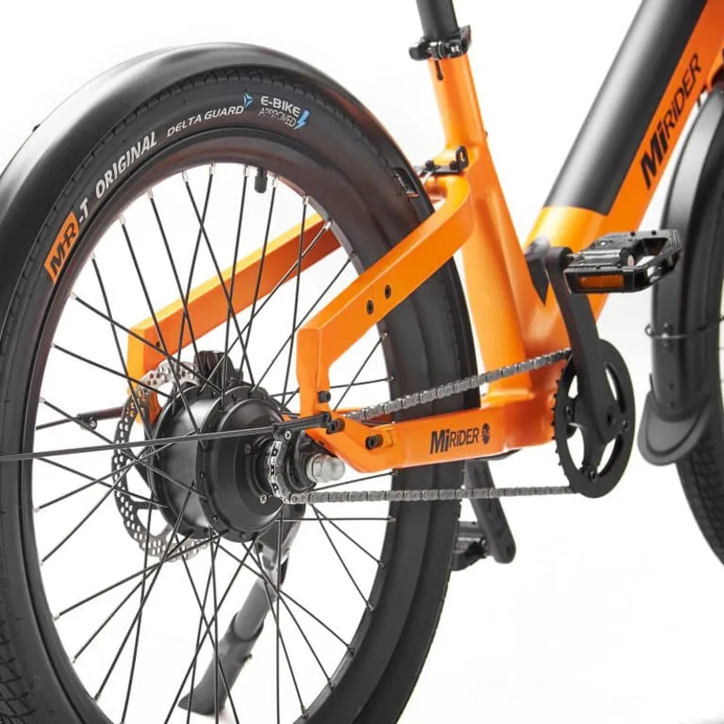 Mirider 24 Compact Electric Hybrid Bike - Ember Orange-4
